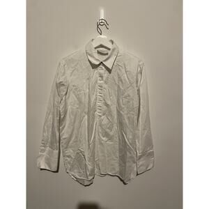 THE SHIRT COMPANY White Organic Cotton Cuff Collared Shirt Large